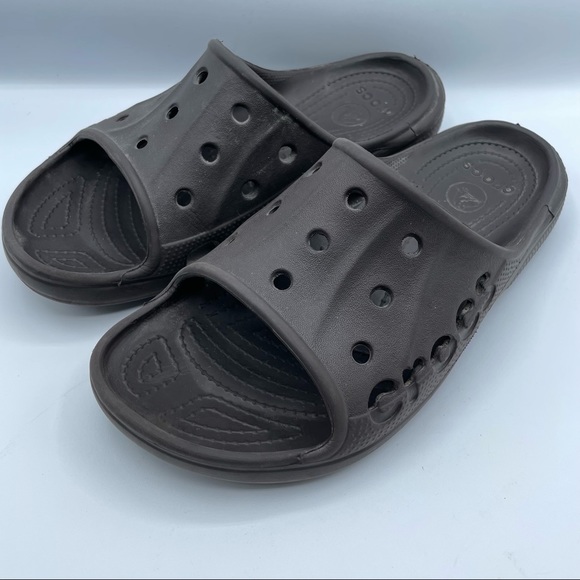CROCS Shoes - Crocs Women’s Brown Baya Slide Sandals Shoes Waterproof Casual Sz 9